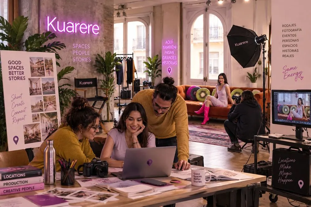 Equipo de Kuarere buscando la localización perfecta para un rodaje